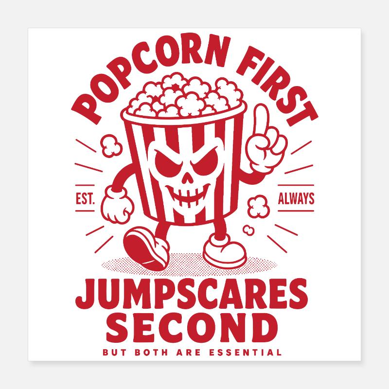 Popcorn First Jumpscares Second Poster 40x40 cm