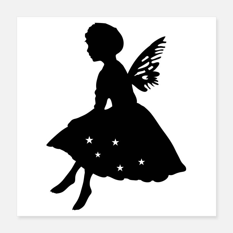la petite fée avec des ailes Poster 40 x 40 cm