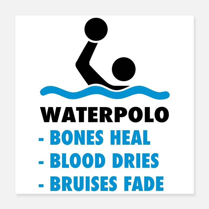 Wasserball Poster 40x40 cm