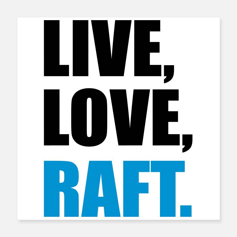 Rafting Poster 40x40 cm