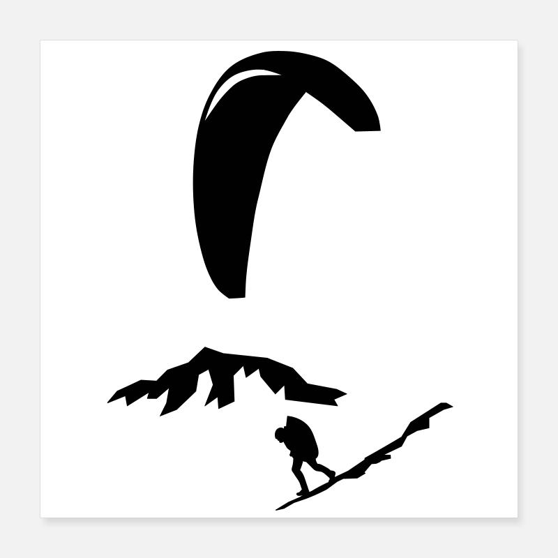 Paragliding Poster 40x40 cm