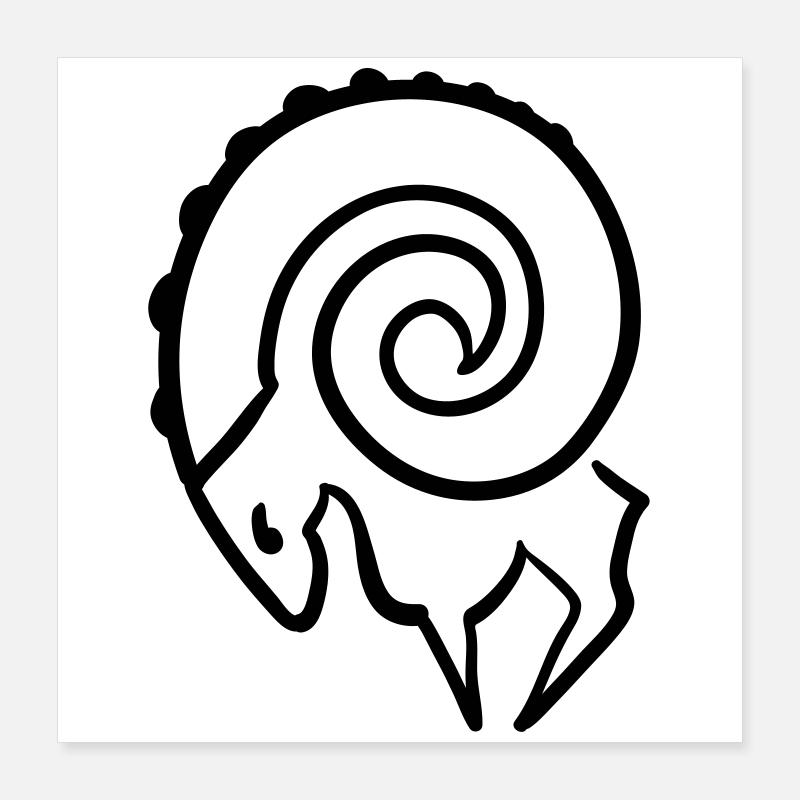 Aries Poster 40 x 40 cm
