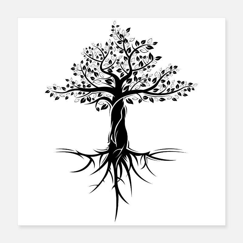 tree tree nature protection symbol gift forest Poster 16" x 16" (40x40 cm)