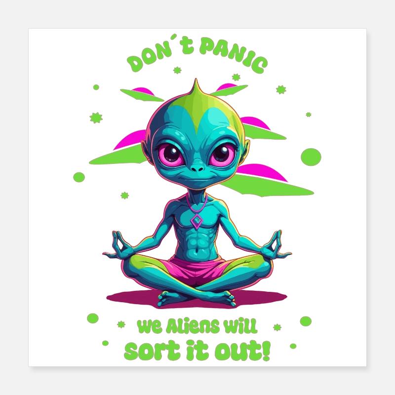 Alien Regelt das ! Poster 40x40 cm