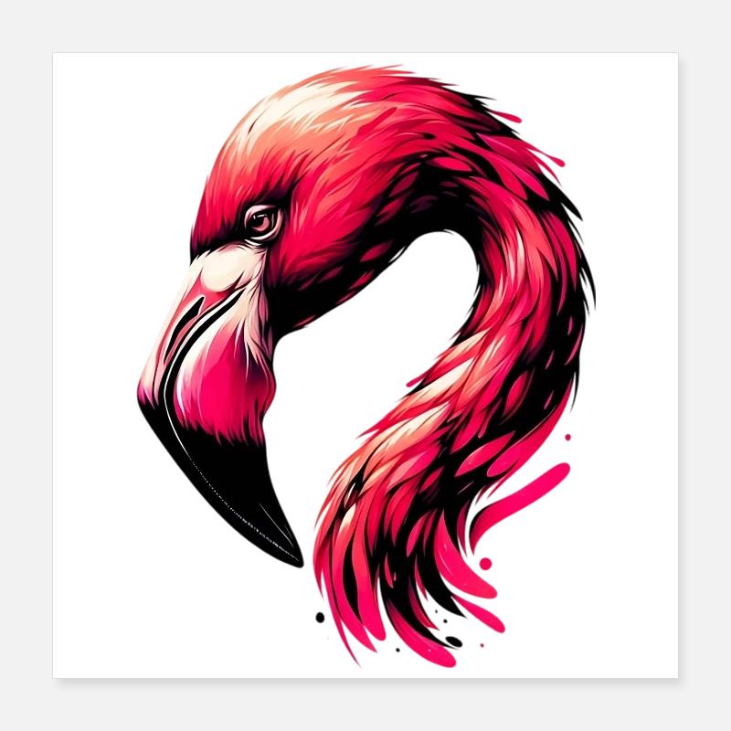 Flamingo Poster 16" x 16" (40x40 cm)