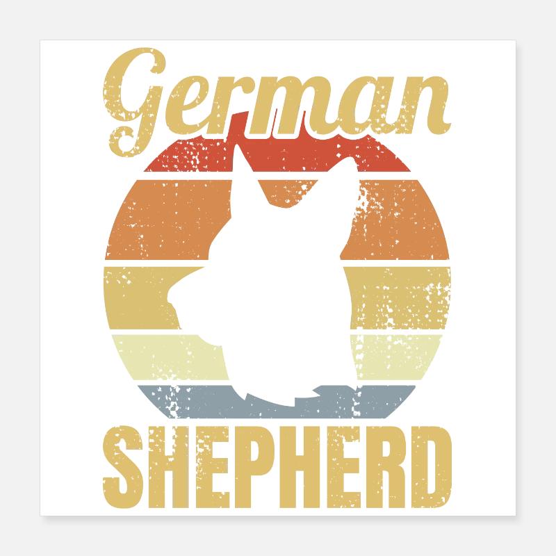 Pastore tedesco retrò Poster 40x40 cm