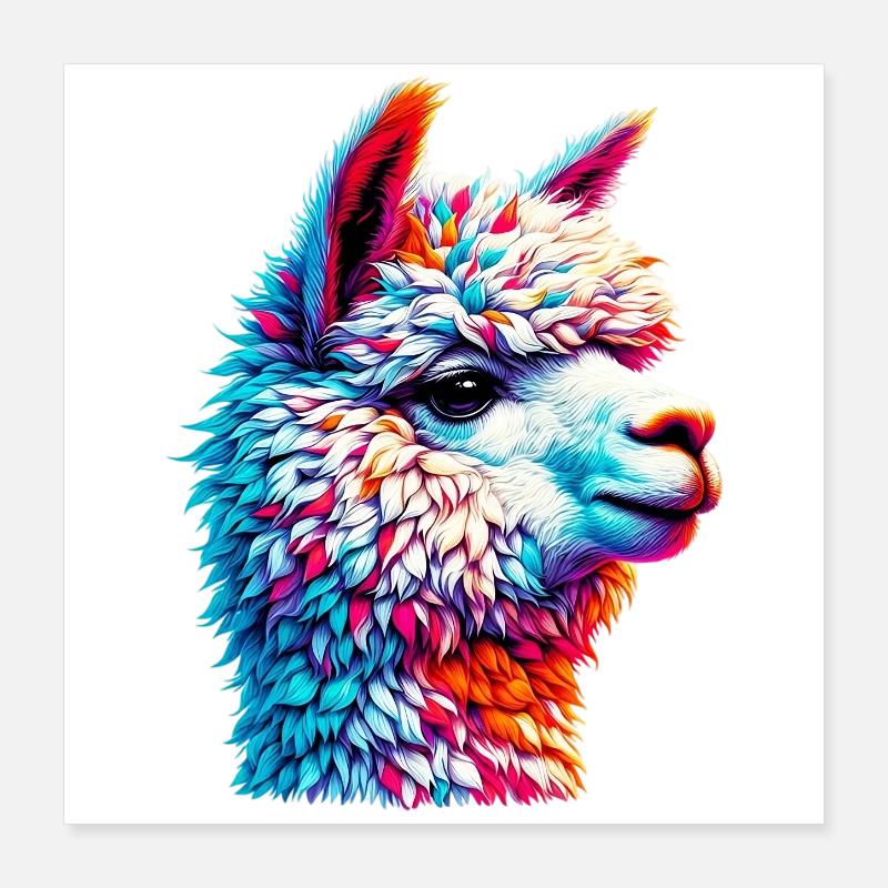 Alpaca Poster 16" x 16" (40x40 cm)
