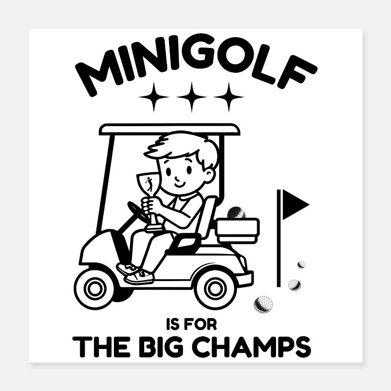 Kinder Minigolf Poster 40x40 cm
