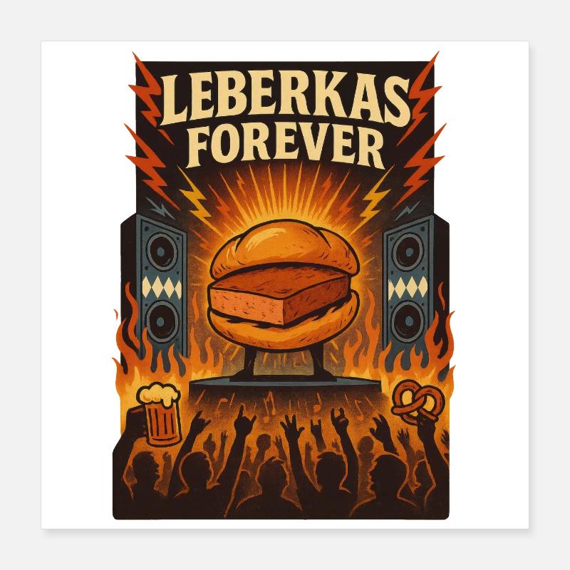Leberkas Forever Poster 40x40 cm