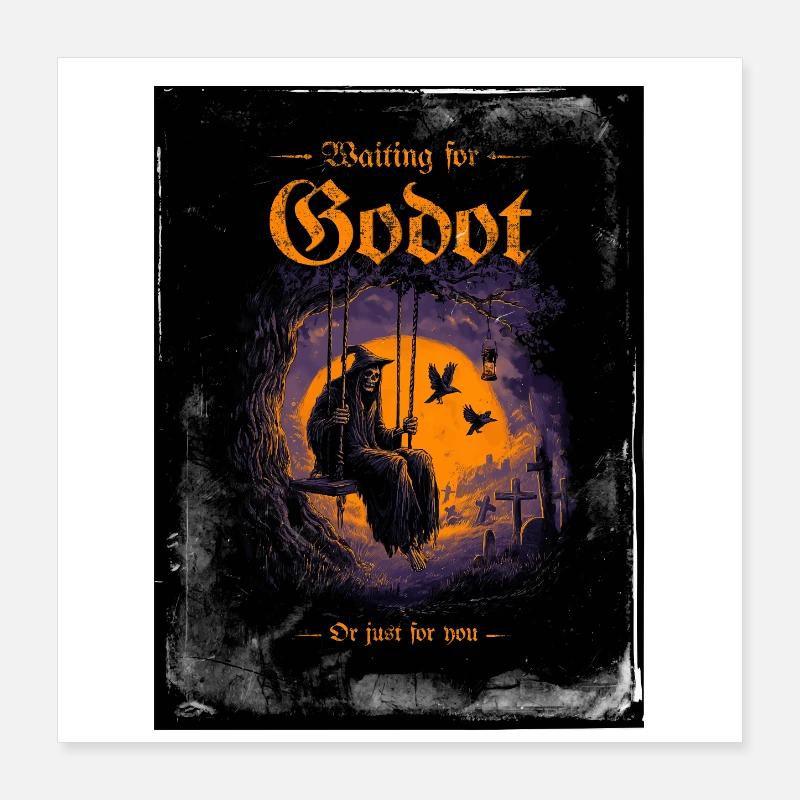 En attendant Godot Poster 40 x 40 cm