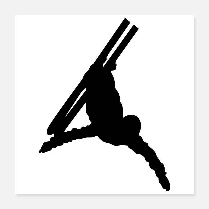 Acrobatie à ski Poster 40 x 40 cm