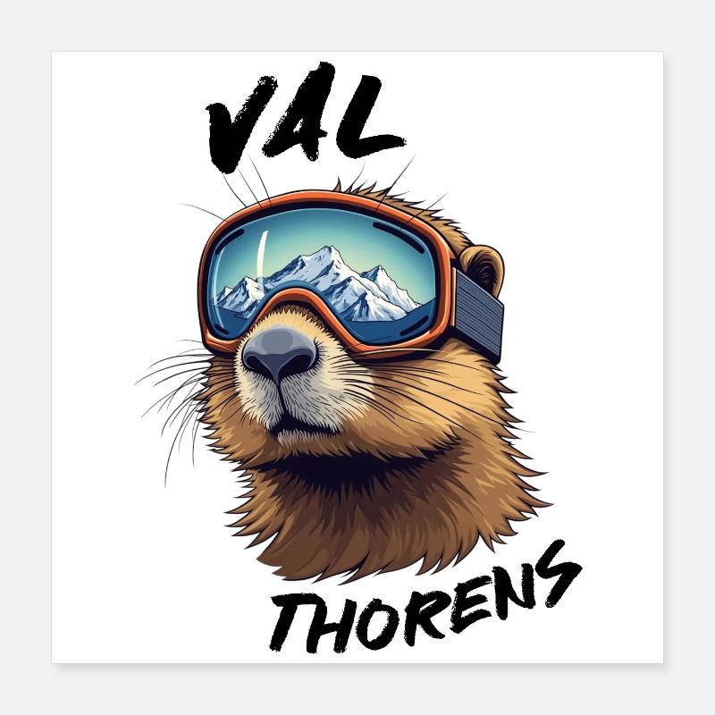 Val Thorens Ski 3 Vallées Plus Haute Station Poster 40 x 40 cm