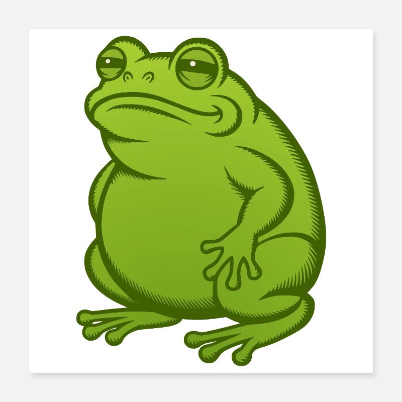 Fat Fat Frog - Fat Fat Toad Poster 16" x 16" (40x40 cm)