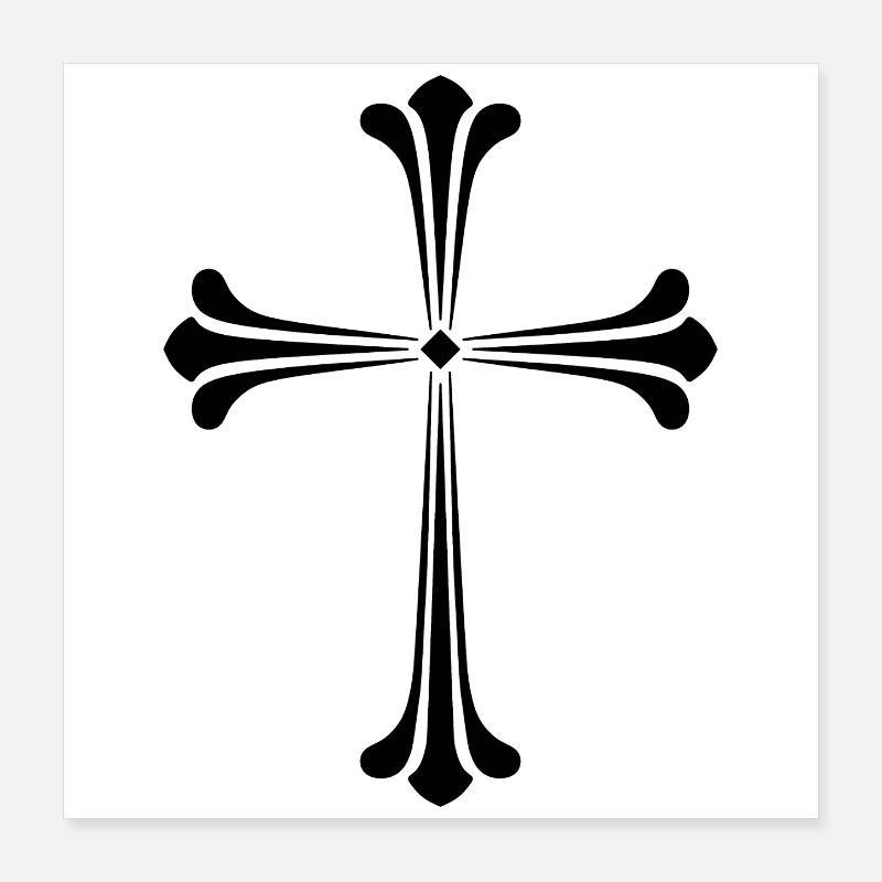 Croce Nera Poster 40x40 cm