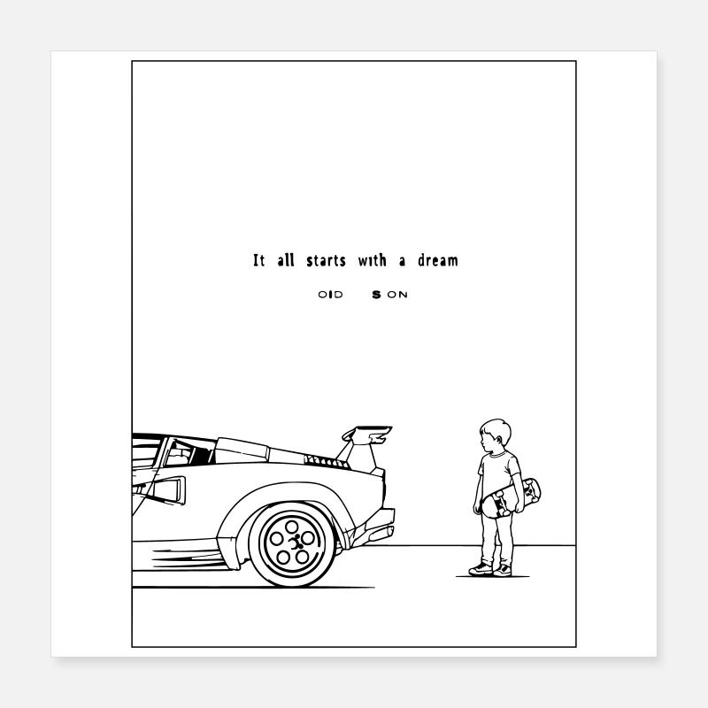 It all Starts with a Dream Poster 16" x 16" (40x40 cm)