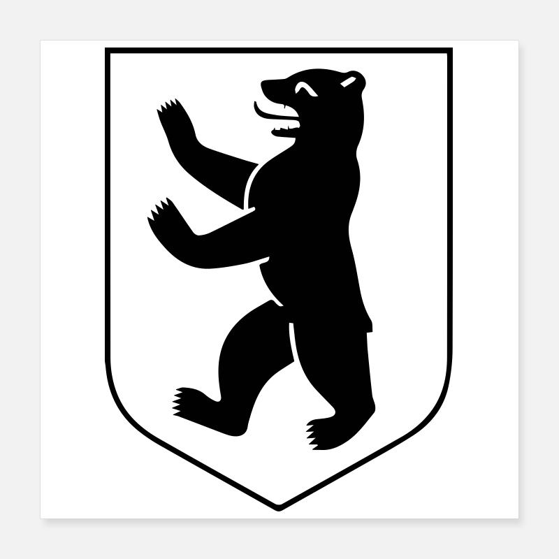 Berliner Bär - Berliner Wappen Poster 40x40 cm