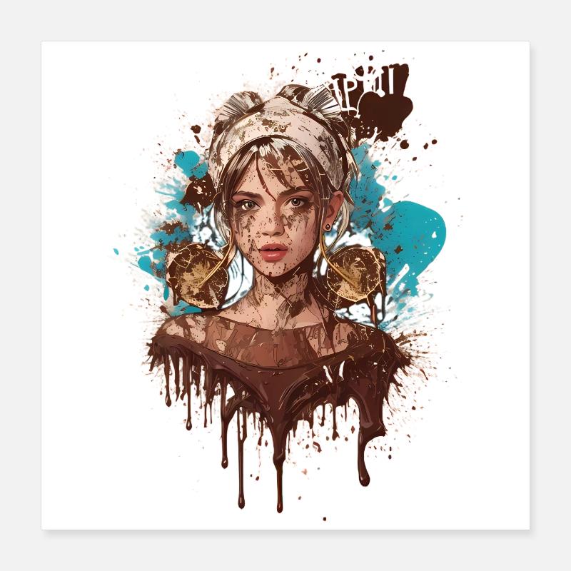 Dame douce Poster 40 x 40 cm