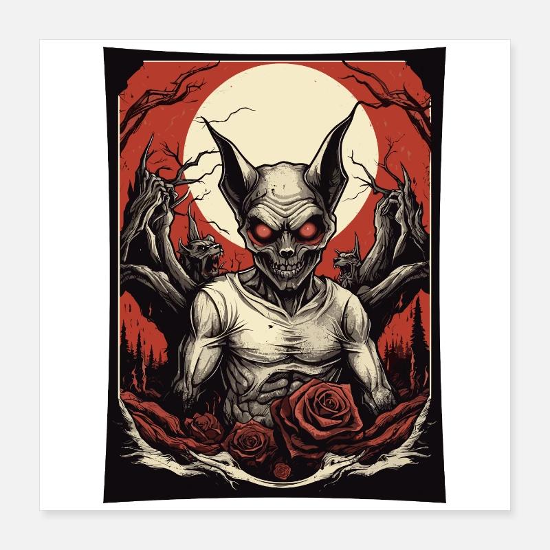 Höllen Dämon Poster 40x40 cm