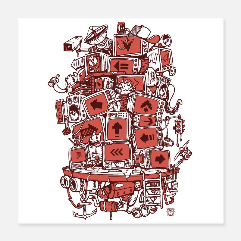 TV Project 2 Colors Poster 16" x 16" (40x40 cm)
