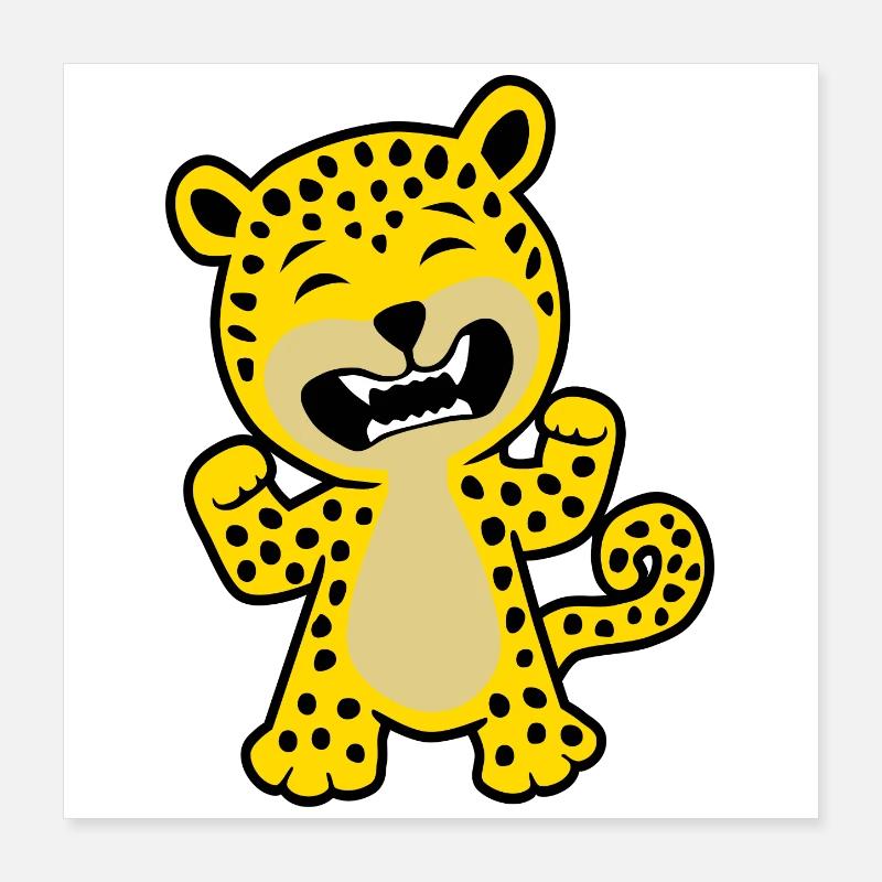 Leopard Grrrr Poster 40x40 cm