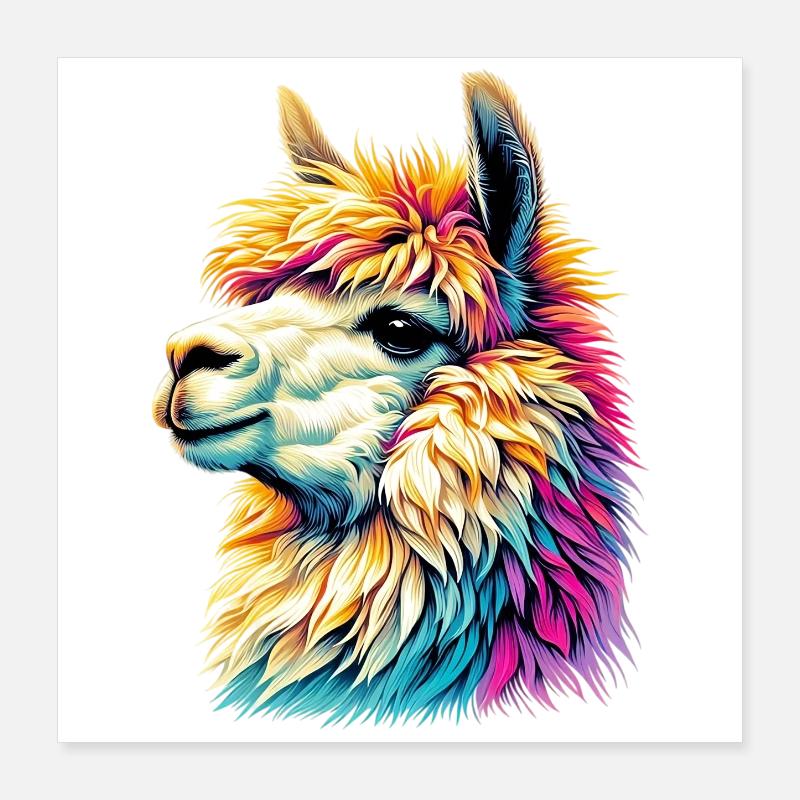 Alpaca Poster 16" x 16" (40x40 cm)