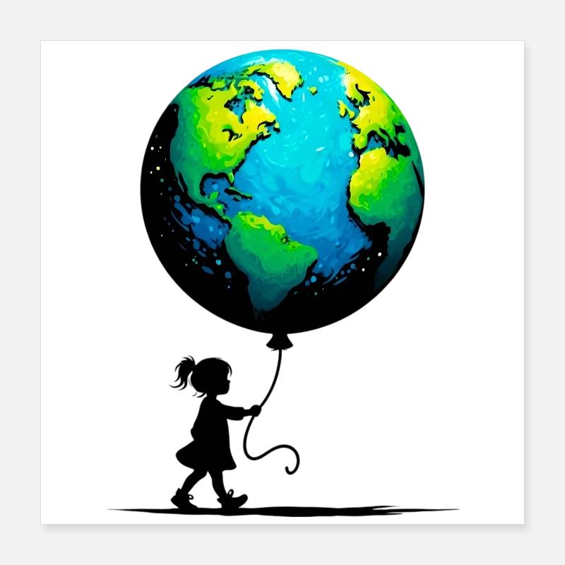 Planète Terre Poster 40 x 40 cm