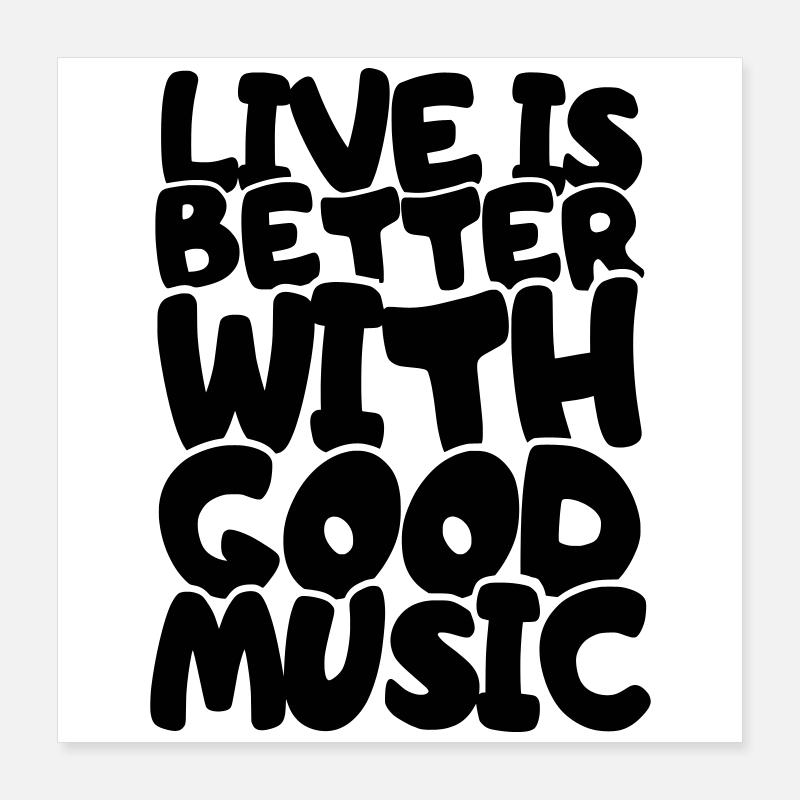 Life is better with # Poster 16" x 16" (40x40 cm)