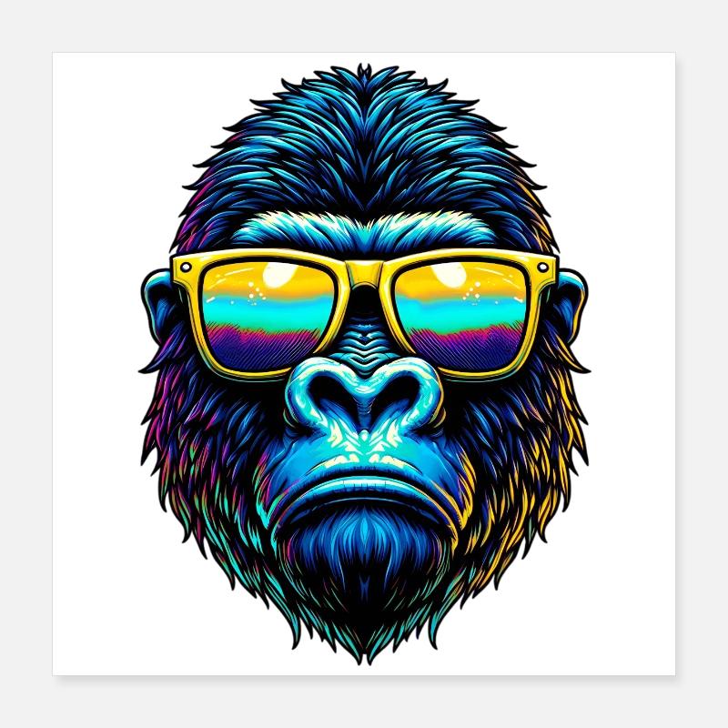 Gorilla Poster 40x40 cm
