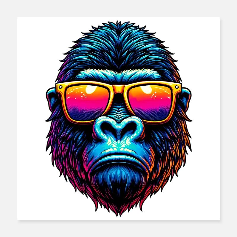 Gorilla Poster 16" x 16" (40x40 cm)