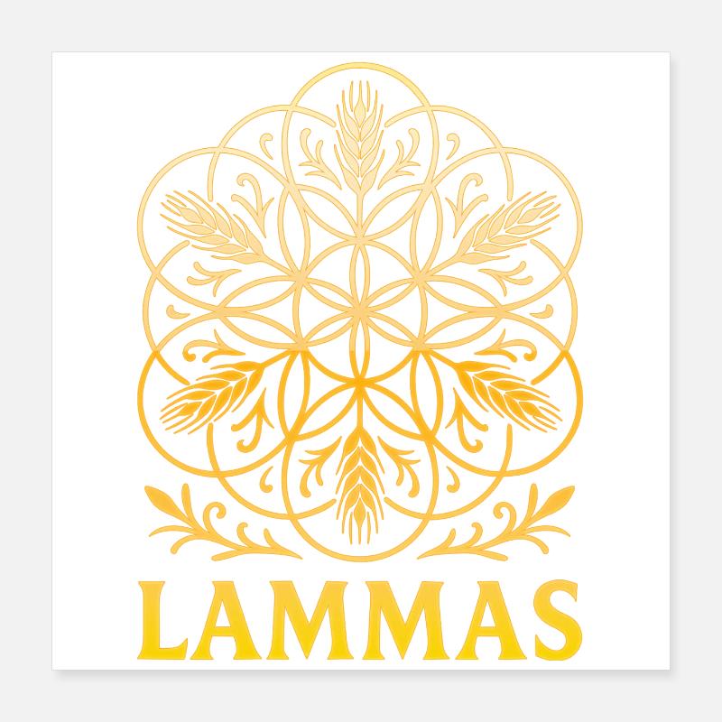Lammas - Fleur de Vie à partir de Grain Poster 40 x 40 cm
