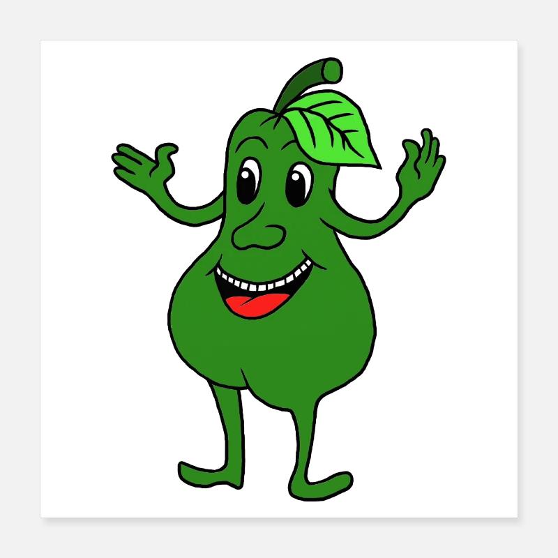 Birne Obst Poster 40x40 cm