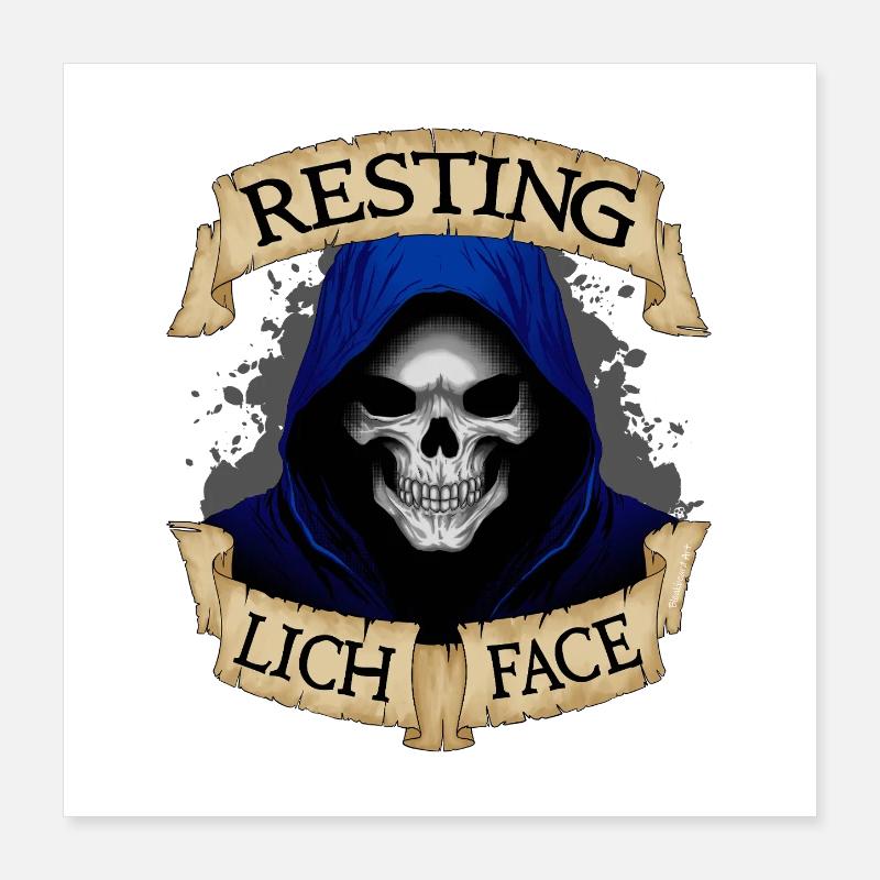 Resting Lich Face Poster 16" x 16" (40x40 cm)