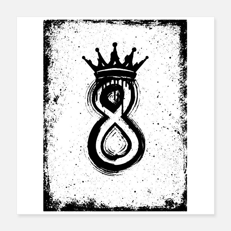 8 – Conception du Roi Couronne Poster 40 x 40 cm