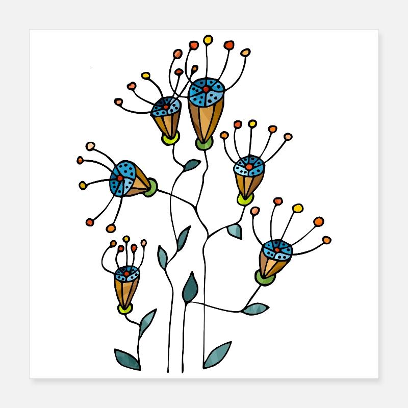 Fleur Poster 40 x 40 cm