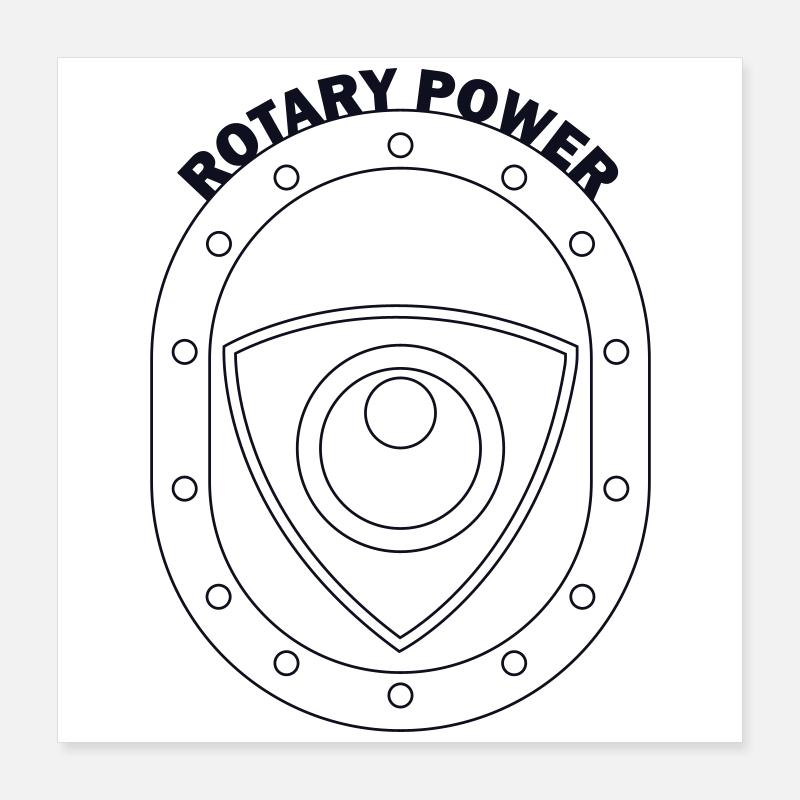Rotatorisches Kraftschild-Emblem Poster 40x40 cm