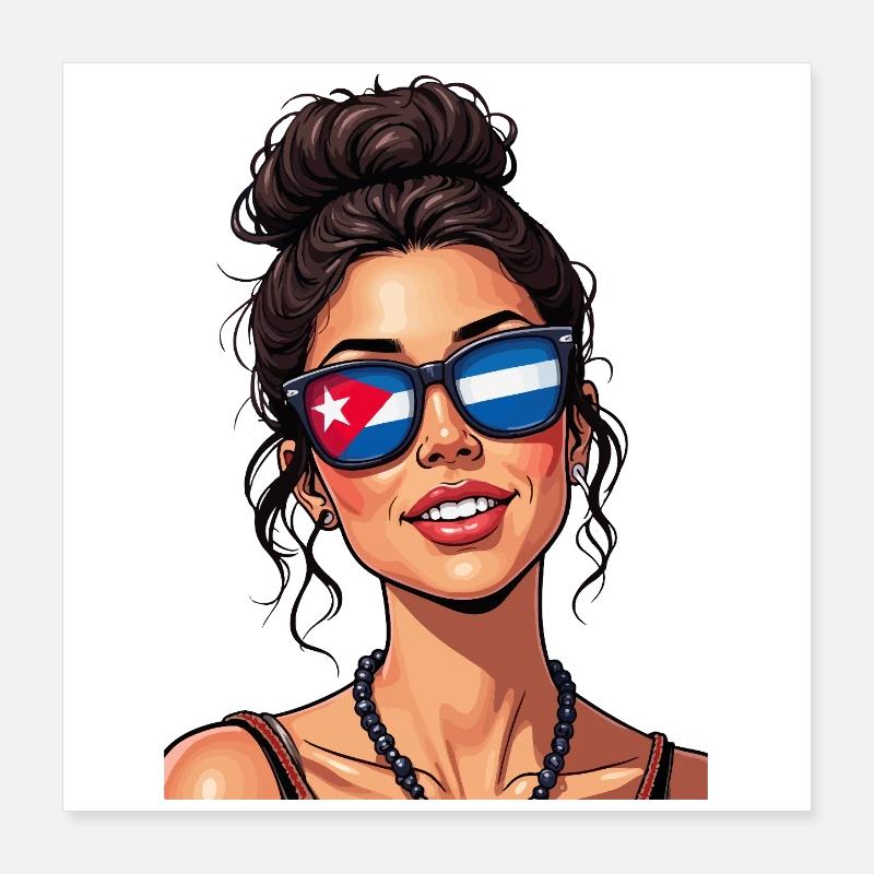 Cuba Pride & Home - Design du drapeau de Cuba Poster 40 x 40 cm