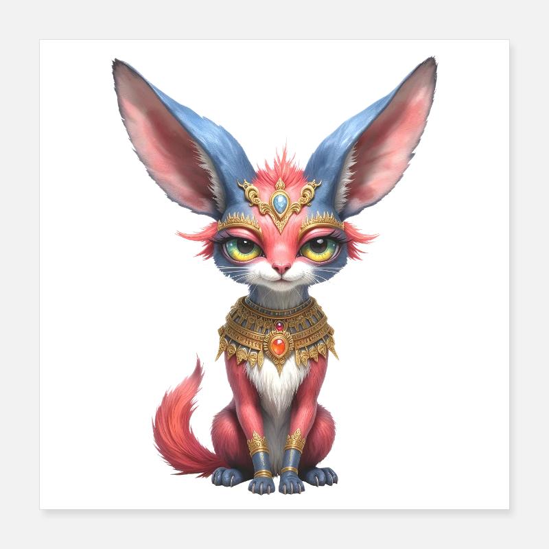 Pharaon Chat de Cristal et d’Or Poster 40 x 40 cm
