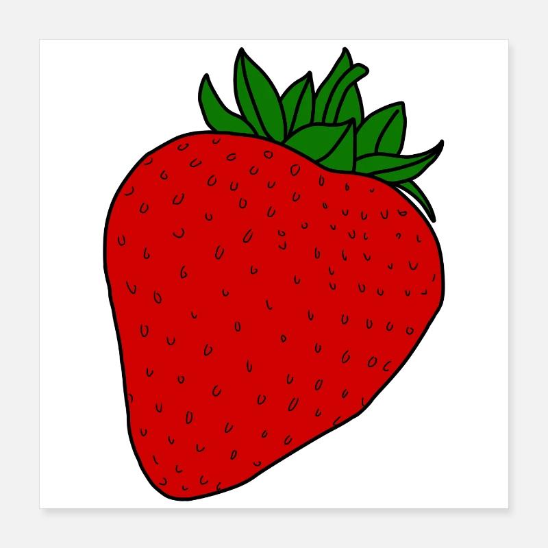 Red strawberry Poster 16" x 16" (40x40 cm)