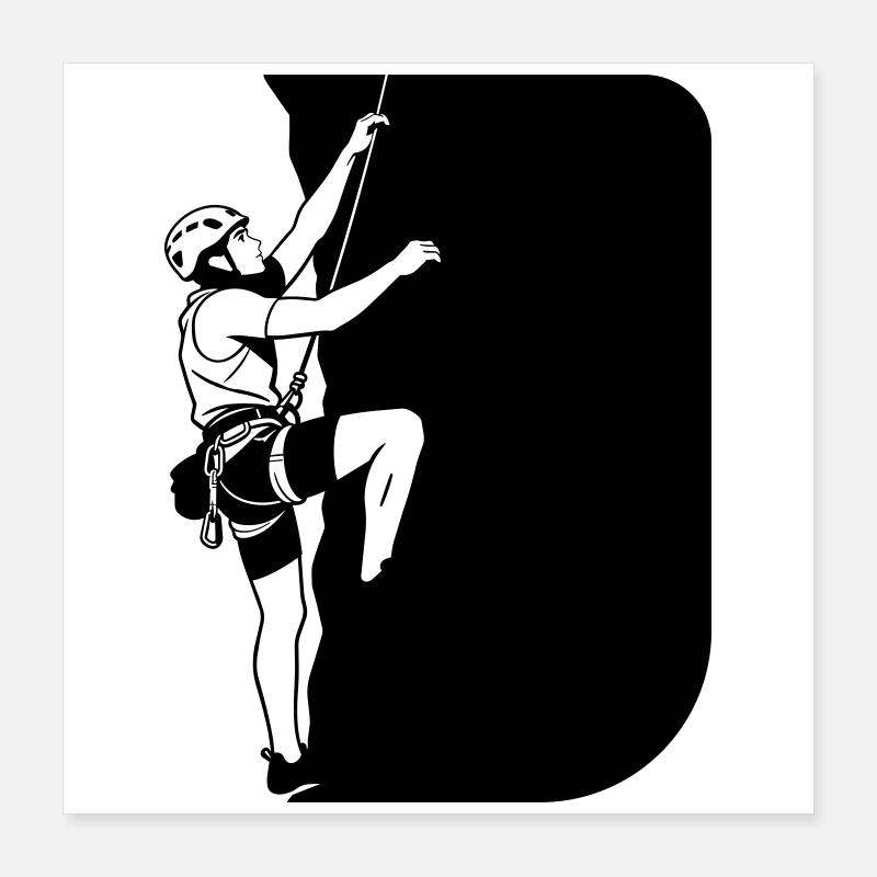 alpiniste Poster 40 x 40 cm