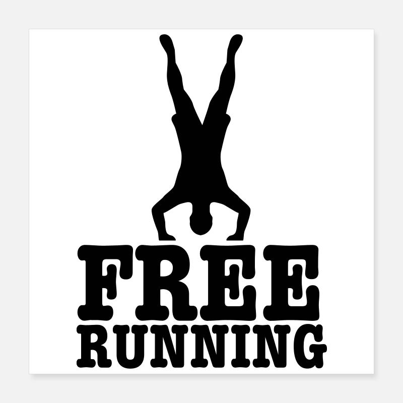 free running Poster 40x40 cm