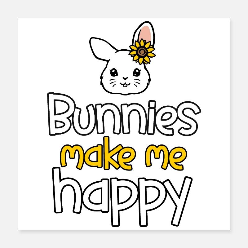 Rabbit Rabbit Poster 16" x 16" (40x40 cm)