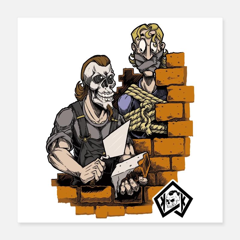 Maçon, maître maçon, artisan, technicien en construction Poster 40 x 40 cm