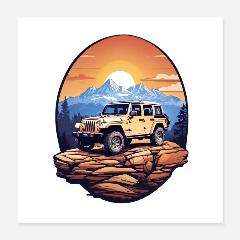 Off-road vehicle 4x4 Poster 16" x 16" (40x40 cm)