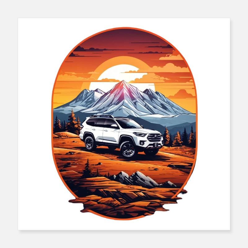 Véhicule tout-terrain 4x4 Poster 40 x 40 cm