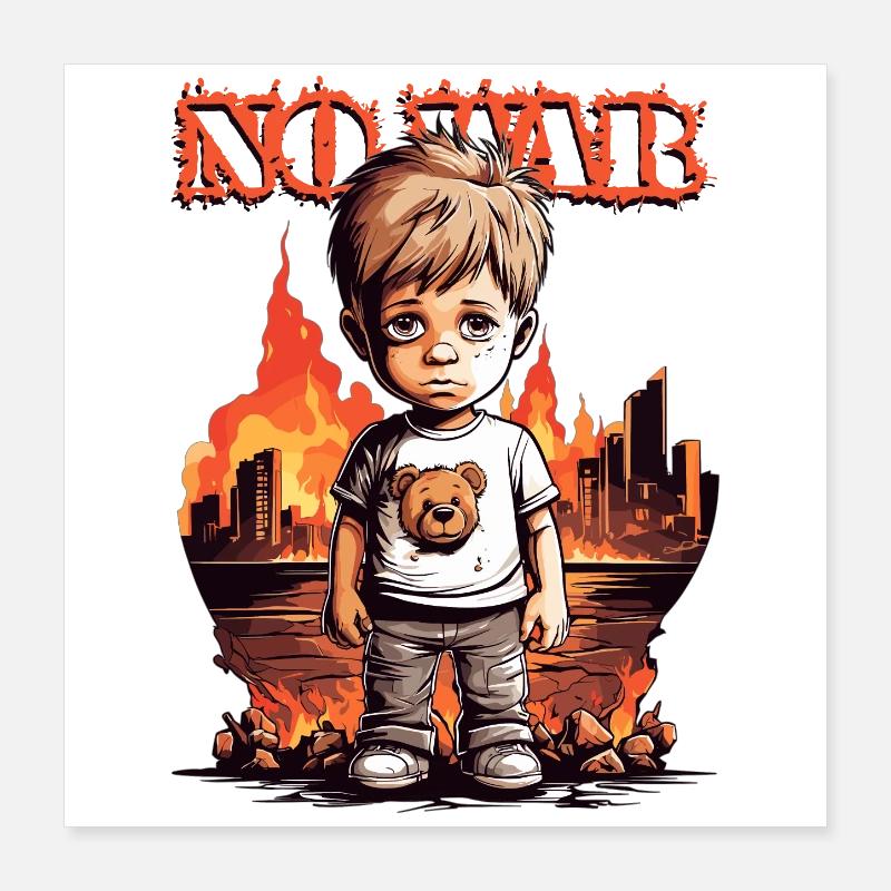 Pas de guerre ! Poster 40 x 40 cm