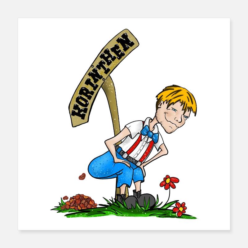 Korinthenkacker blond Poster 40x40 cm