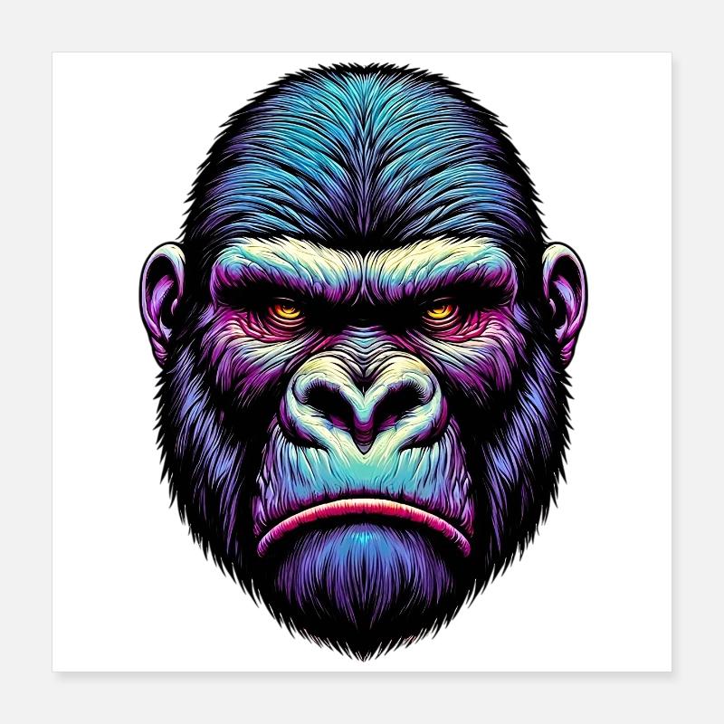 Gorille Poster 40 x 40 cm