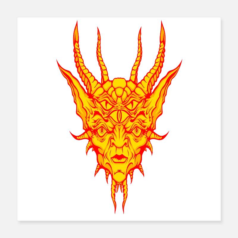 Fire Demon Poster 16" x 16" (40x40 cm)