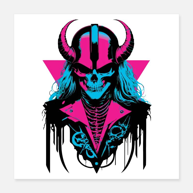 Retro Zombie Poster 16" x 16" (40x40 cm)