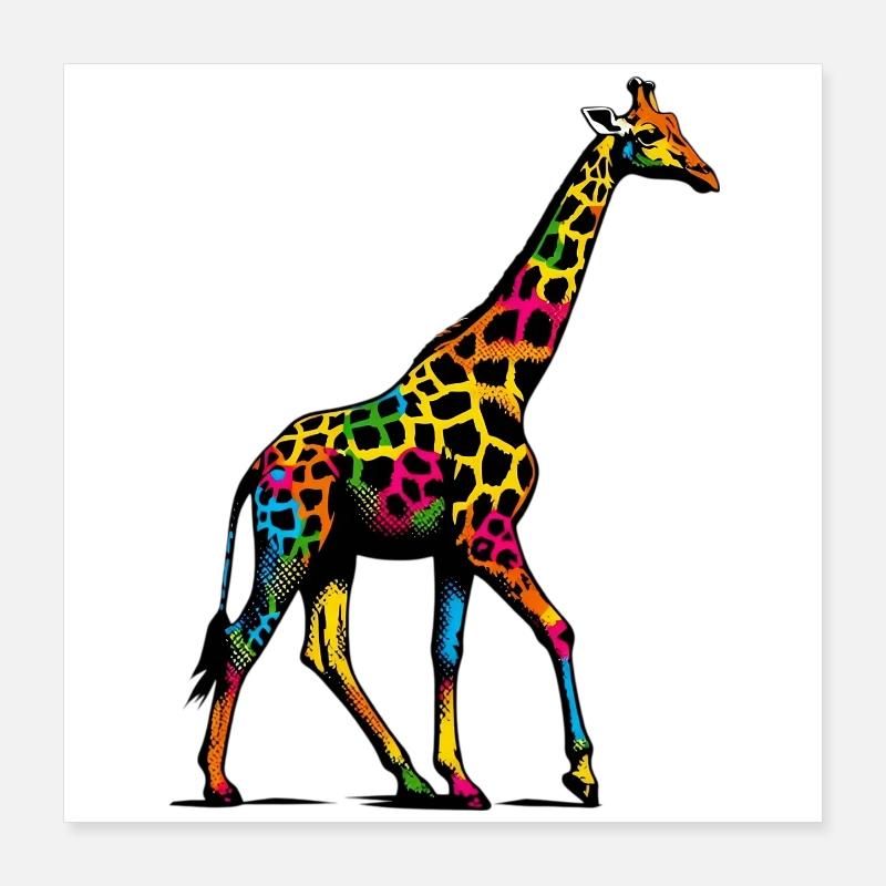 Giraffe Poster 40x40 cm